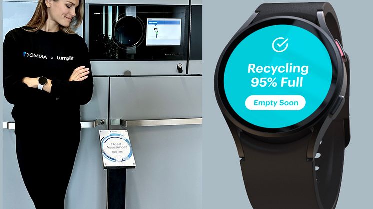 Premiär! TOMRA är nu integrerat med Turnpikes system och Samsungs smartwatches.