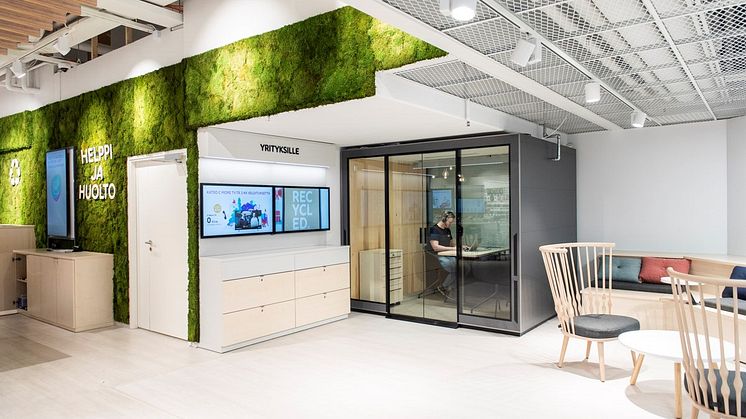 Piantekin Space4you on irrallinen, muusta ympäristöstä eristetty tila. Se on omiaan toimimaan hygieenisenä neuvottelutilana tai hiljaisena työtilana.
