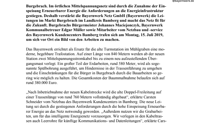Stromnetz in Burgebrach wird fit für die Zukunft