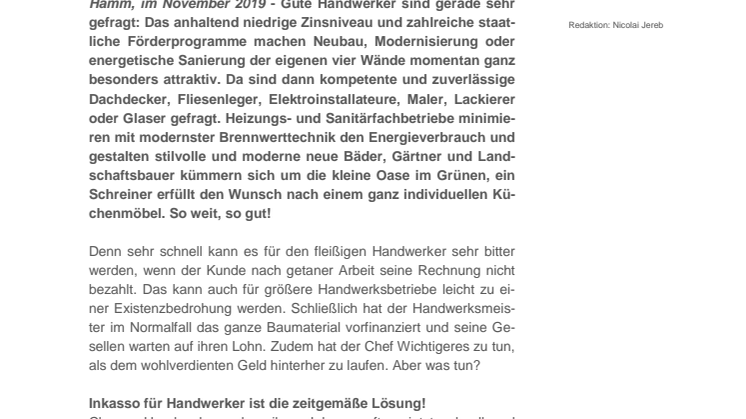 Goldene Zeiten für Handwerker?