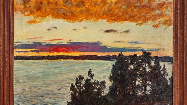 "Solnedgång över fjärden", Gottfrid Kallstenius