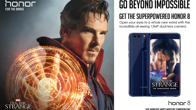 Global Smartphone Brand Honor Teams with Marvel Studios’ Doctor Strange to Bring "Bravery" to the Screens