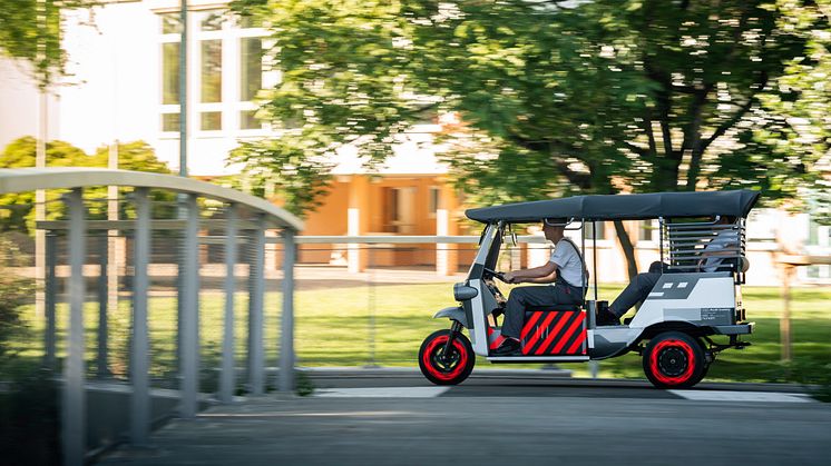 Audi rickshaw med second-life elbilsbatterier