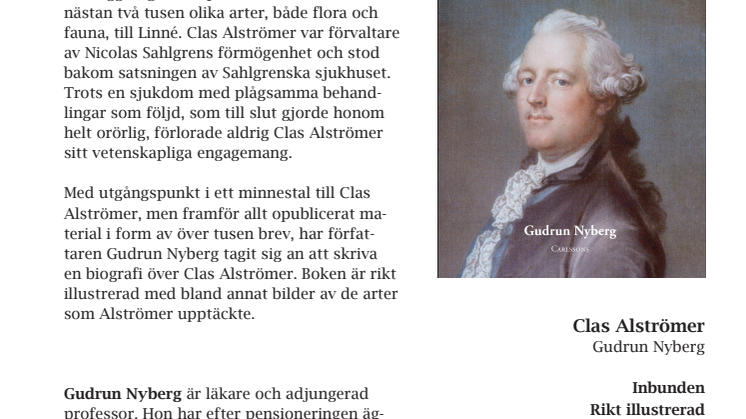 Ny bok: Clas Alströmer