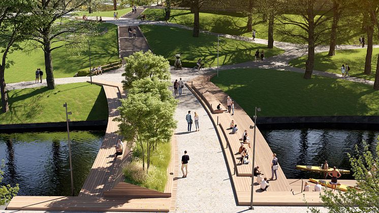 Gestaltningsförslag av det vinnande bidraget "Viskning". Bild: Nyréns arkitektkontor
