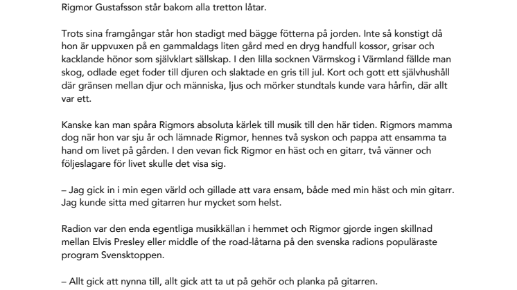 Rigmor Gustafsson Biografi