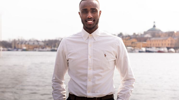 Kompassrosstipendiat 2019, Hamza Mostafa, foto: Nathalie Malic/Stiftelsen Ungt Ledarskap