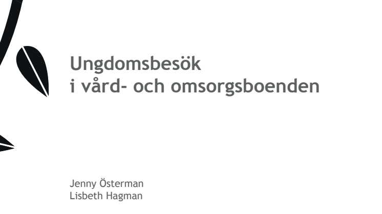 Äldrecentrum rapport 2013:9 Ungdomsbesök i vård- och omsorgsboenden