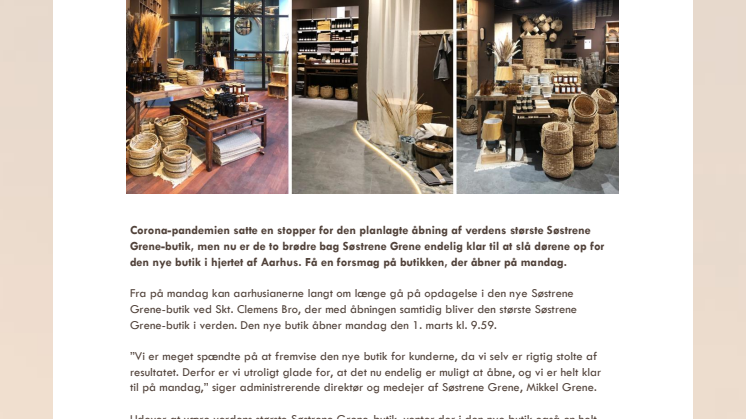 Nu åbner verdens største Søstrene Grene-butik i Aarhus