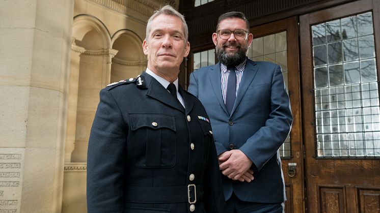 Northumbria Police Chief Constable Winton Keenen and Northumbria University Deputy Vice-Chancellor Professor Peter Francis