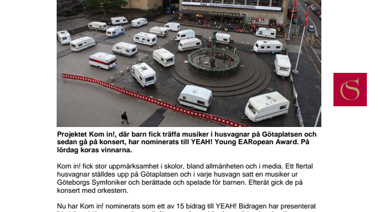 Göteborgs Symfoniker tävlar om 40 000 euro
