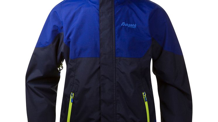 Evje Youth Jacket: Navy/Ink Blue/Citrus