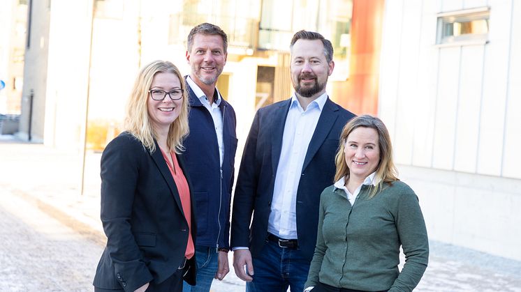 Eva Nordskog, Jens Albrektsson, Stian Martinsen og Hanna Eriksson