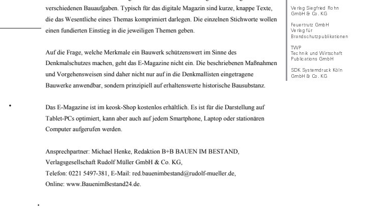 Denkmalpflege interaktiv erleben