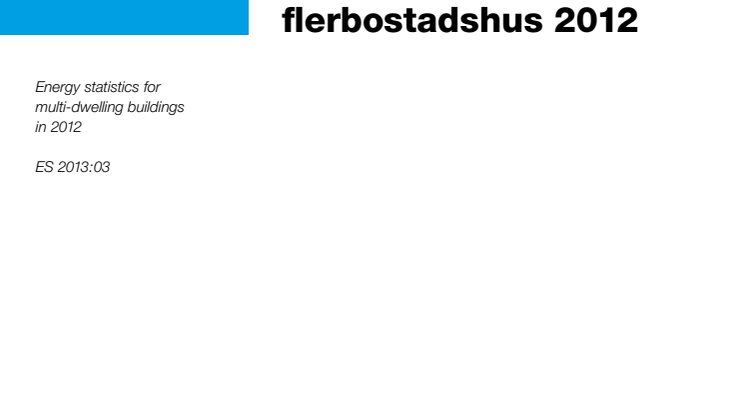  Energistatistik för flerbostadshus