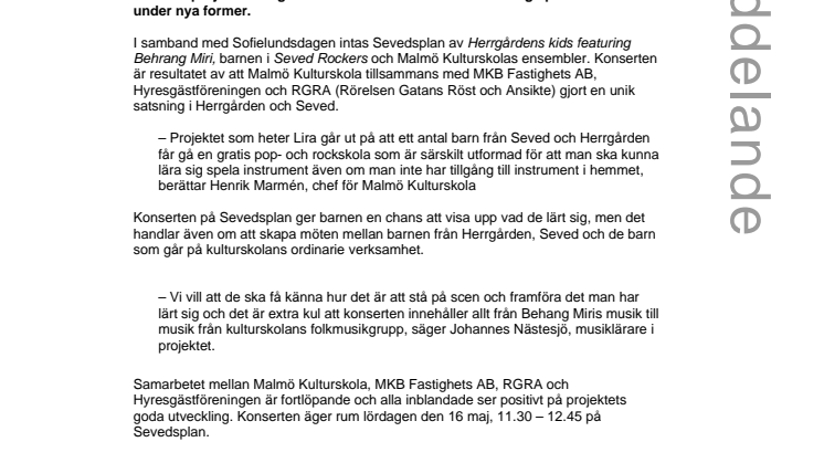 Herrgården och Seved lirar tillsammans