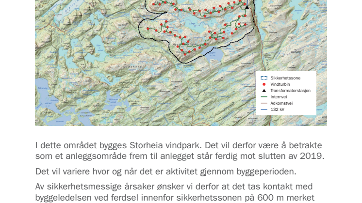 Ferdsel i utbyggingsområdet for vindparkene