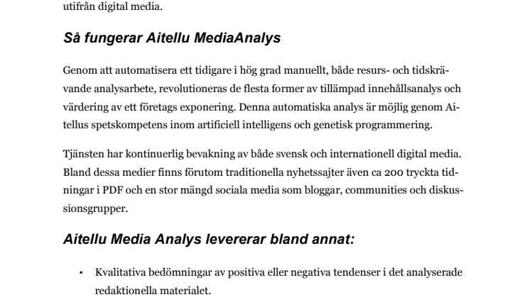 Aitellu MediaAnalys produktbeskrivning pdf