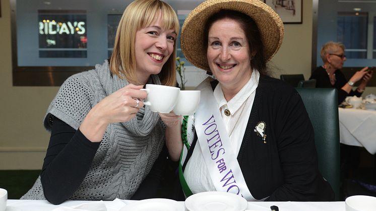 Northumbria academic Dr Sarah Ralph pictured with Northumbria alumna Sally Young, Chief Executive of Newcastle CVS