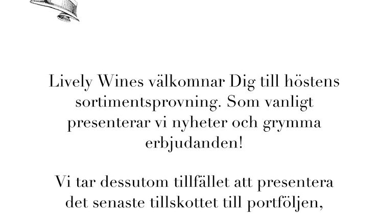 Lively Wines Sortimentsprovning