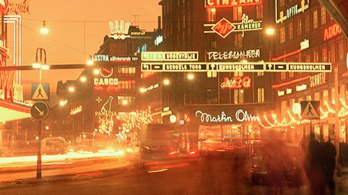 Kungsgatan, Stockholm 1967. Foto: KW Gullers