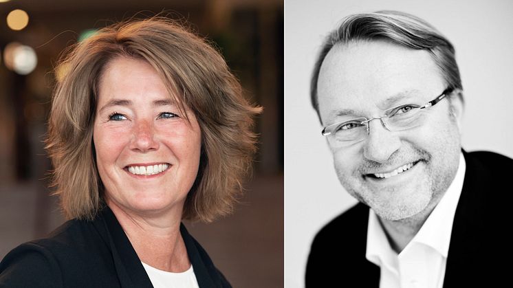 Johanna Frelin, vd, och Tobias Dysenius, försäljningschef.
