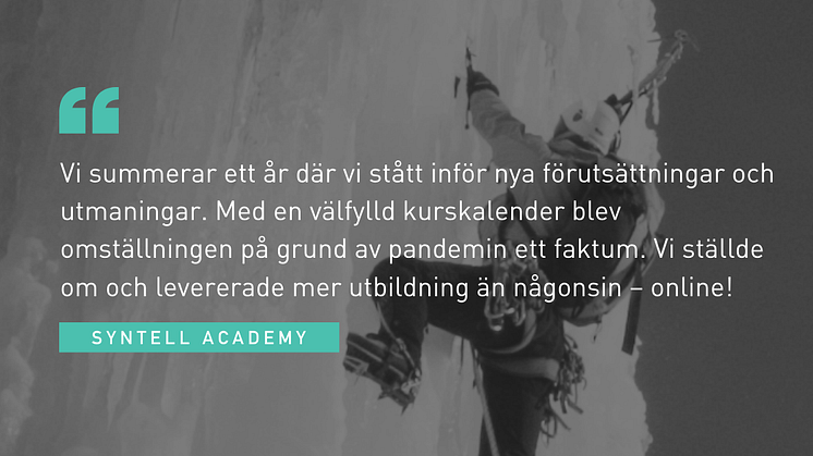 2020: Syntell Academy sammanfattar ett annorlunda och intensivt år
