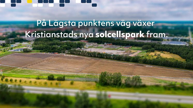 Solcellsparken Solpunkten i Kristianstad växer fram