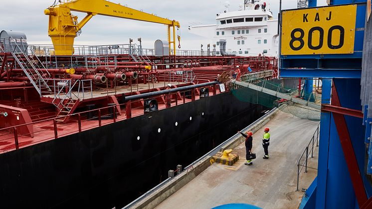 Tanker in the Energy Port of Gothenburg.