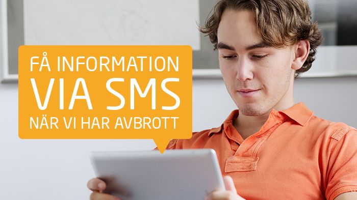 ​Nu inför vi avbrottsavisering via sms!