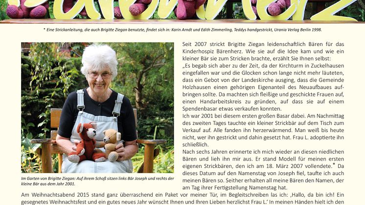  Mit Bärenherz durchs Jahr 2018 - Der neue Bärenherz-Kalender 