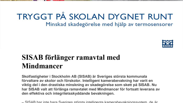 SISAB förlänger ramavtal med Mindmancer