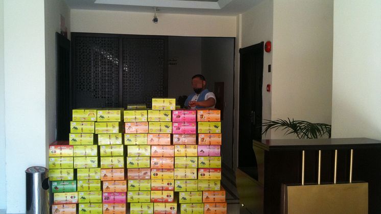 Op Tapestry - tobacco delivered to Dubai hotel 