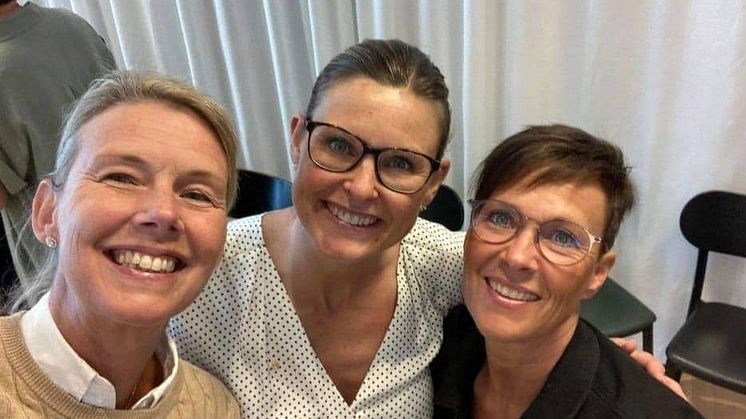 Nyexaminerade rektorer i Ronneby kommun. Från vänster: Camilla Radovan Movind, Ulrika Ahlberg och Åsa Isokoski. Foto: privat