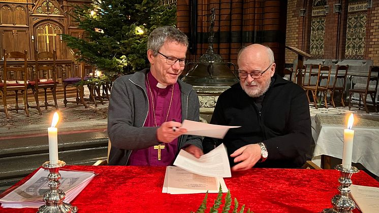Biskop Andreas Holmberg, Stockholm stift i Svenska kyrkan och kardinal Anders Arborelius.