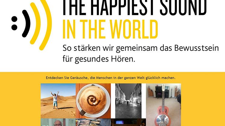 Cochlear findet #HappiestSound - Homepage mit Beiträgen