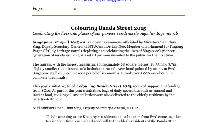 Colouring Banda Street 2015