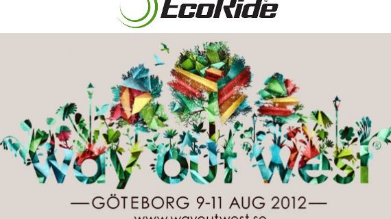EcoRide - stolt sponsor av elcyklar till Way Out West-festivalen i Göteborg.