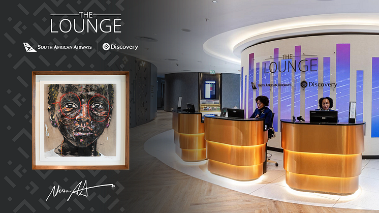  Visitors to The Lounge will be able to view Nelson Makamo’s art piece, ‘Vision of limitless future’, which graced the cover of Time magazine in 2019