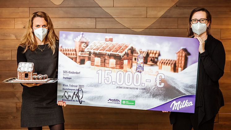 Schokohäuser für den guten Zweck - Milka unterstützt mit 15.000 EUR das SOS-Kinderdorf