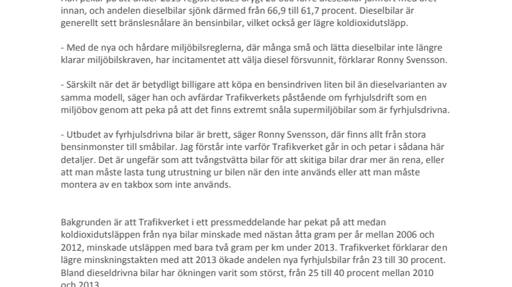 Trafikverket kritiseras – missar de nya miljöbilsreglerna