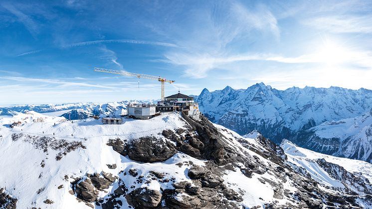 Das Schilthorn öffnet wieder, die Bauarbeiten dauern allerdings noch an.