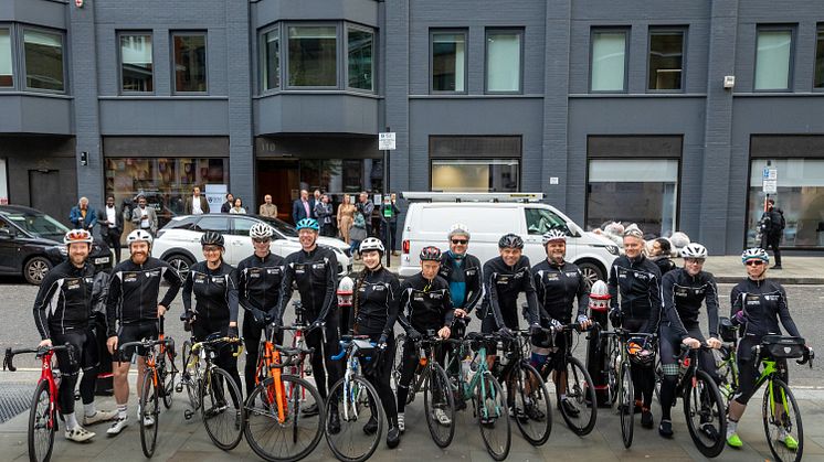 Cyclists at London campus