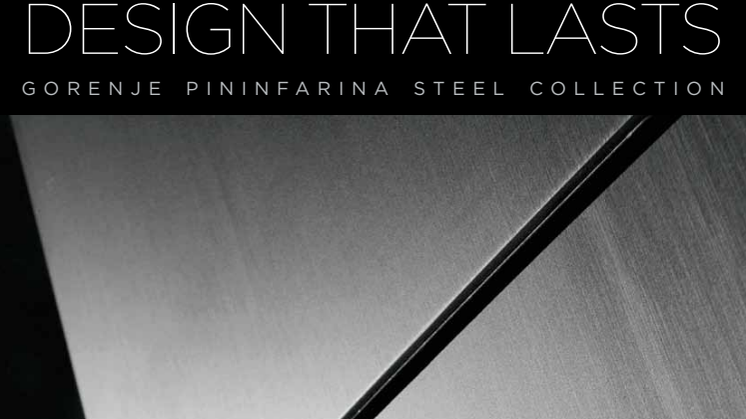 Gorenje Pininfarina Steel brochure - engelsk version