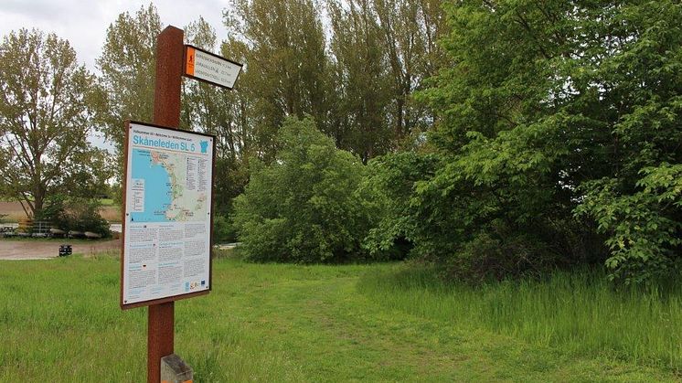 Startplatsen för vandringen som går längs Skåneleden (SL5) är vid Lödde kanotklubb.