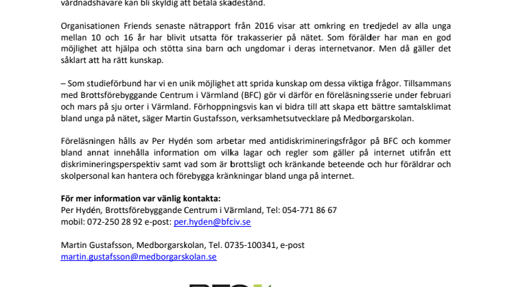 ​Turné för att motverka trakasserier bland unga på internet