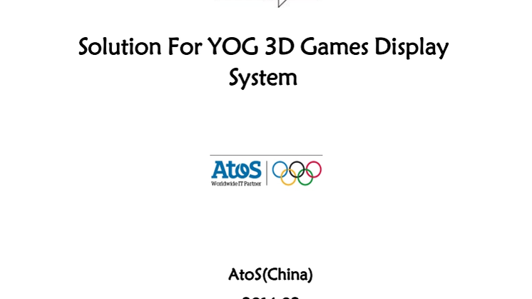 Atos 3D Training System for the Games