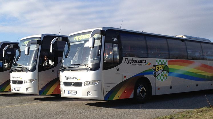Flygbussarna minskade bränsleåtgången med 6,2 procent