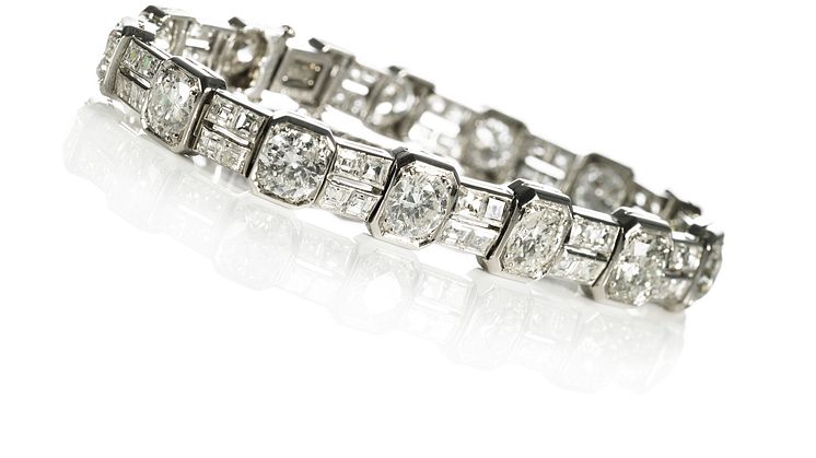 Art deco diamantarmbånd