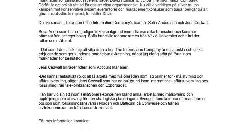 Uppstickare inom beslutstödsystem växer så det knakar 